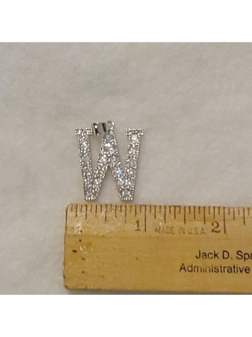 Bling Rhinestone "W" - Picture 4 of 4
